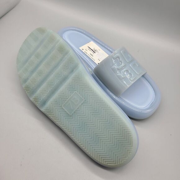Tory Burch Bubble Jelly Slides Sandals Dew Blue Womens Beach Shower Size 7 NEW - Picture 6 of 7